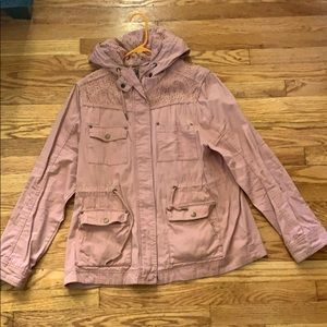 Pink utility fall jacket